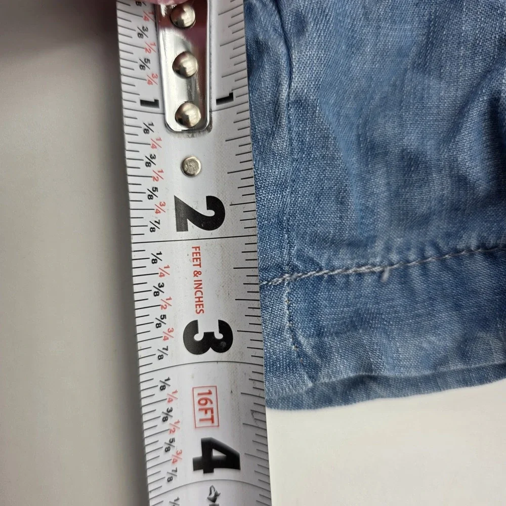 Knox Rose Chambray Shorts Women's Size XXL Blue Denim Elastic‎ Waist Stretch NWT
